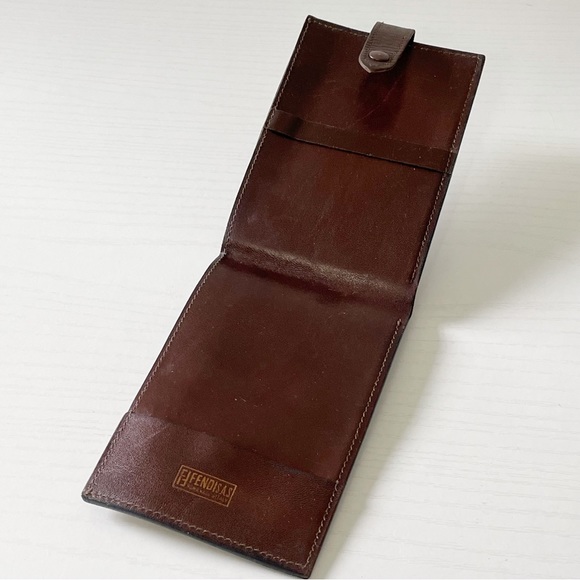 Fendi vintage brown monogram zucca canvas and leather bifold wallet - Picture 7 of 10